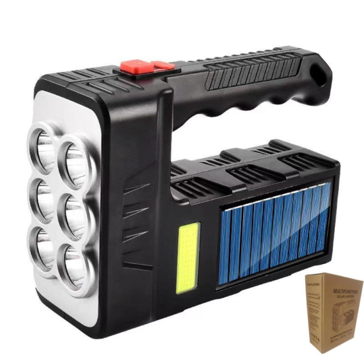 Solar%20Searchlight%203%20Lighting%20Modes%20Solar%20Rechargeable%20Portable%20Lamp%20Multifunctional%20Camping%20Emergency%20Light%20Outdoor%20Waterproof%20Strong%20Light%20Cob%20Torchlight%208%20COB%20Ultra%20Bright%20Flashlight%20-%20Image%206