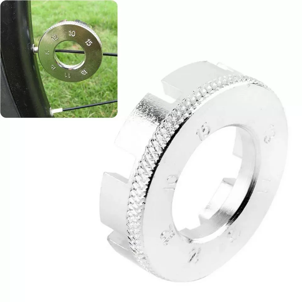 8-Way Bicycle Spoke Nipple Key Adjuster Tool - Multi-Size Spoke Wrench