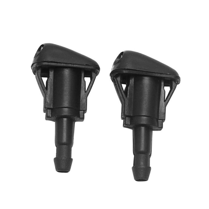 Car Front Windshield Washer Nozzle Spurter,Universal Auto Wiper Double-hole Outlet Water Spout Straight Pillar 2pcs
