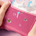 Lingerie padded breathable 4 age mix cartoon stretch soft bag 84 / high quality cotton girls panties－12 year old double layer kids. 