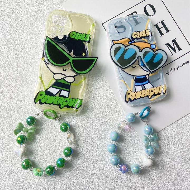 Case%20Cover%20For%20IPhone%2015%2014%20Pro%20Max%20X%20XS%207%208%20Plus%20SE%202020%202022%207+%208+%20Phone%20Casing%20Soft%20Clear%20TPU%20Bracelet%20Wrist%20Chain%20Strap%20Wavy%20Texture%20Powerpuff%20Girls%20Sunglasses%20Bracelet%20Silicone%20Cartoon%20Back%20Cover%20Couple%20Cute%20Shockproof%20-%20Image%203