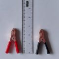Battery Crocodile Clips{Alligator clip}  Red & Black 2 pcs(70mm). 