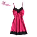 Muses Mall Women Padded V-Neck Lace Strappy Underwear Nightdress Home Sleepwear. 
