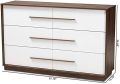 VTEC Home Modern Laura Chest Of Drawer with 6 drawers - Drawer Set - Console Cupboard - COD 600 - 55"x16"x36". 