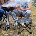 Folding Stool Seat Easy to Carry Compact Chair Footrest Chair Ottoman Camping Chair Foot Stool Saddle Chair for Backpacking Hiking Traveling. 