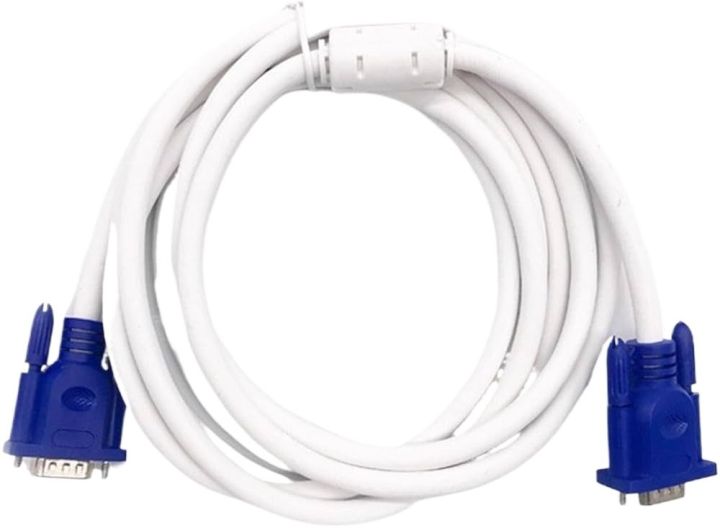 VGA Cable 1080P HD White Cable - Computer, Laptop, Projector & HDTV Monitor Notebook Accessories - 1.5M/ 3M/ 5M/ 10M