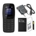 Nokia 105 Dual Sim 4th Edition With Warranty Feature Push button Phone 1.77" Display Battery Long Standby Flashlight Radio. 