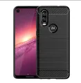 lthmy for Motorola Moto One Vision Case Carbon Fiber TPU Soft Silicone Back Cover Armor Phone Case Casing. 