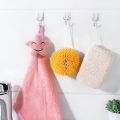6pcs/lot Self Adhesive Clothes Hook Strong Kitchen Bath Suction Wall Hanger Hook Wall Door Holder Bathroom Towel Hanger. 