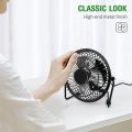 4 Inch Small Mini USB Table Desk Fan USB-Powered Desktop Fan Portable Cooling Solution Quiet for Home Office Car Travel. 