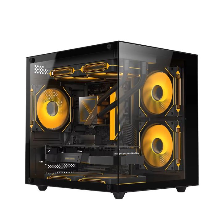 RUIX%20S1%20BLACK%20Gaming%20PC%20Casing%20Tempered%20Glass%20Mid%20Tower%20Fish%20Tank%20Model%20with%205%20fans%20support%20-%20Image%203
