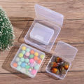 2Pcs Mini Square Boxes Clear Plastic Jewelry Storage Case Container Packaging Box For Earrings Rings Beads Collecting. 