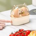 CLEOES Electric Egg Boiler, Steamer Egg Custard Timed Egg Cooker, Mini Automatic Power Off 220V Egg Heater Egg Steamer. 