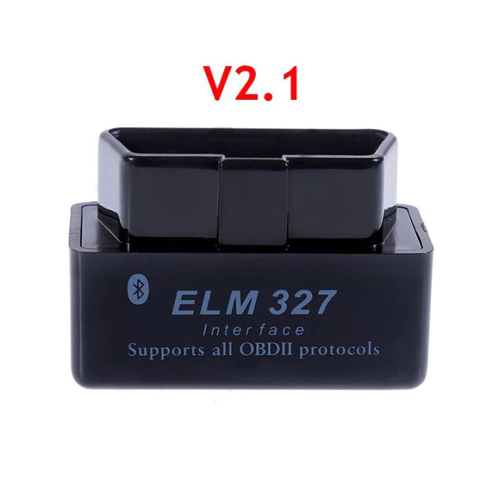 Elm327 Obd2 Scanner -compatible  V1.5/V2.1 OBD Car Diagnostic Tool Code Reader For Android Windows Symbian English - V 2.1