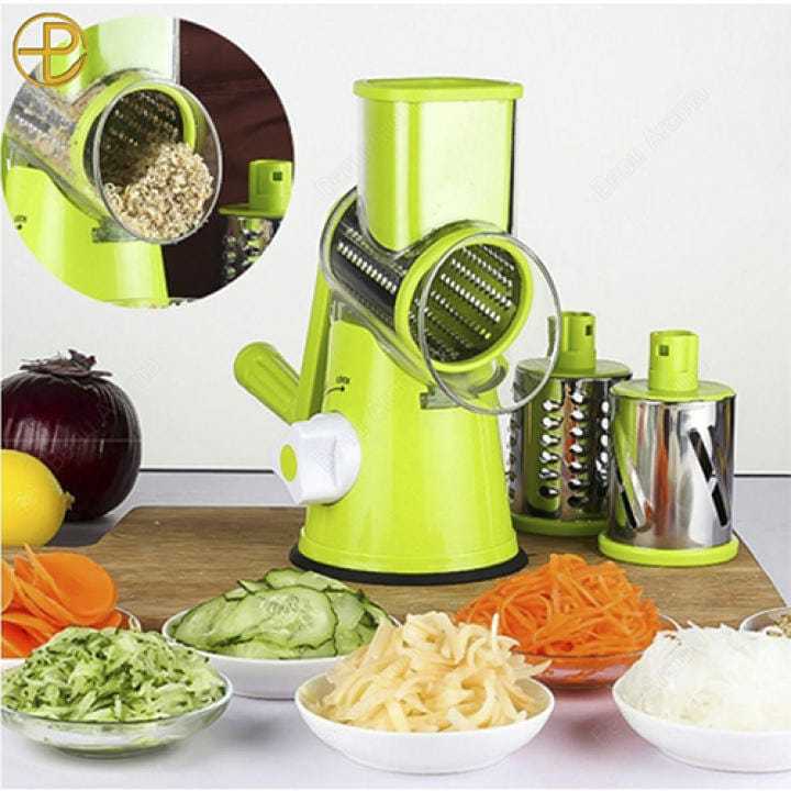 Shreader Tabletop Table Top Drum Grater Shredder Rotary, 3 In 1 Vegetable Cutter | Daraz.lk