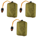 3X Emergency Sleeping Bag Bivy Sack with Whistle Outdoor Survival Sleeping Bag Thermal Blanket for Camping Backpacking. 