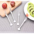 【WEJA】Mini Stainless Steel Fork Dessert Cake Fruit Salad Cutlery Flatware Love Heart Handle. 