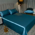 32°Summer Ice Silk Bed Sheets Single Piece Simple Solid Color Cool Silk Quilt Single Silk Drawsheet Bed Sheet Bedding. 