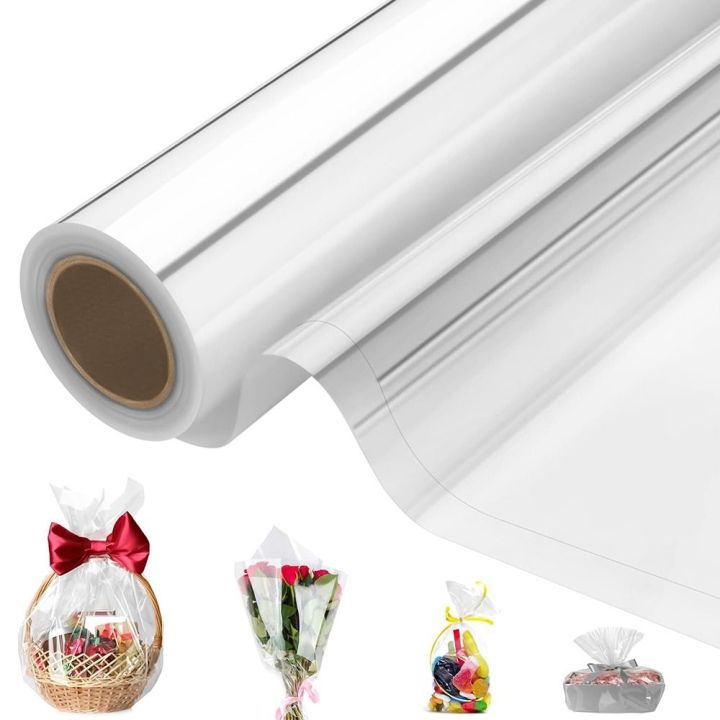 New Transparent Clear Cellophane Wrap Roll Thin Thick Wrapping Plastic ...