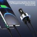Car Dual Usb Car Cigarette Lighter 5V 3.1A Power Socket for Phones Cameras PC Fast Charger Adapter with LED Display. 