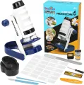 Pocket Microscope with LED Light,Stem Kids Portable Microscope 60x-120x, Handheld Mini Microscope FMC Lens System Slide Base Smartphone Digi scoping Clip for Education Exploring Gift. 