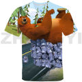 Children Grizzy and The Lemmings 3D T-shirt Boys Hot Cartoon Graphic T Shirts Summer Anime Clothes Women Daily Casual Tees Tops. 