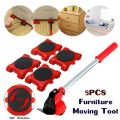 5PCS Heavy Furniture Move Tool Transport Lifter Shifter Moving Slider Remover Rolling Wheel Corner Set. 
