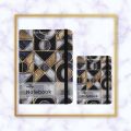 Mikirei Notebook Hardcover A6 A7 Autograph Diary Abstract Marble Shapes Star Design. 