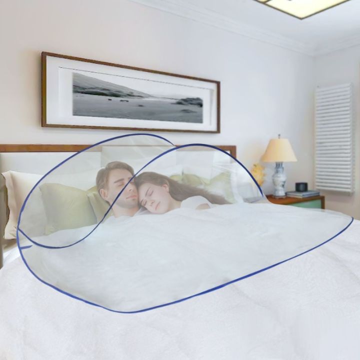 Foldable Mosquito Tent Insect-resistant Mosquito Net Circular Head Mosquito Net for Couple Portable Bed Tent Bed Room Decoration
