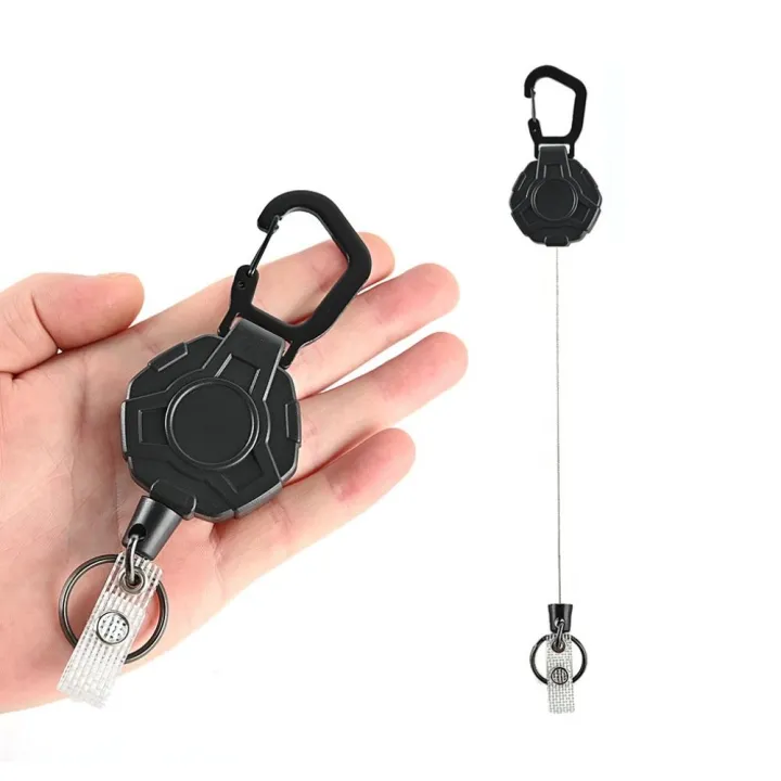 Fnb Rope Key Holder Retractable Return Hiking Anti-theft Cycling Buckle Telescopic Key Rope ...
