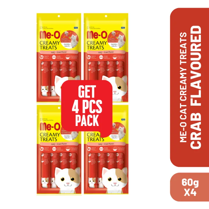 Me-O Creamy Treats 60g (4 Packs) Crab Flavour