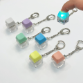 Plastic Mechanical Keyboard Keychain Led Press Button Keychain Realistic Illuminated Led Key Chain for Night Visibility Tech Enthusiasts Gifts For Programmers. 