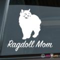 For Ragdoll Mom Sticker Die Cut Vinyl cat feline kitten Car decal. 