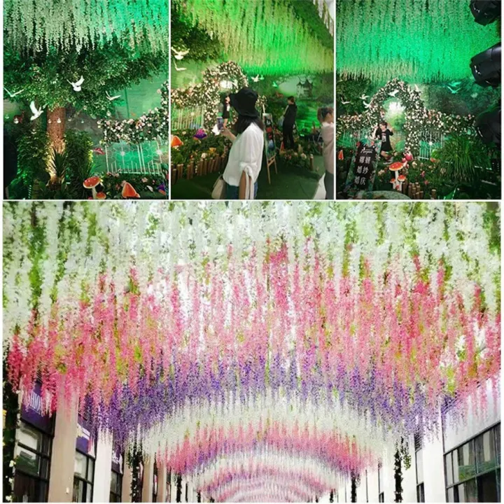 1%20Piece%20%20Vine%20Garland%20Silk%20Hanging%20Ceiling%20Decoration%20Wisteria%20Leaf%20Flower%20Wisteria%20Flower%20-%20Image%208