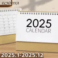 Ink-resistant Desk Calendar 2025 Small Desk Calendar Monthly Planner for Home Office School Double-coil Binding Event Marking Buyers' Favorite High-quality Paper Desk Calendar. 