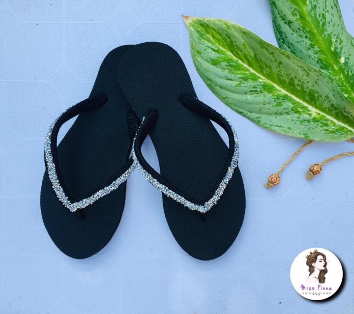 Glitter Crystal Stones Flip Flops/Ladies Slippers