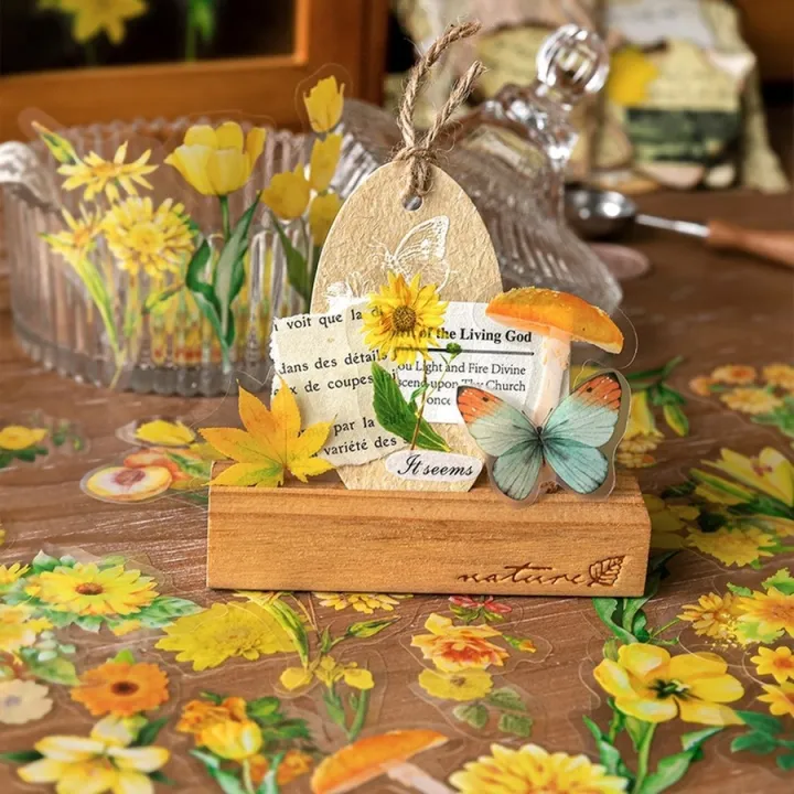 Mr.%20Paper%20100Pcs/Bag%20Aesthetic%20Flower%20Stickers%20Literature%20Vintage%20Botanical%20Hand%20Account%20Material%20Decorative%20Stationery%20Stickers%20-%20Image%204