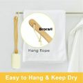 Natural Loofah With Wooden Handle Back Scrubber Exfoliating Bath Shower Sponge. 