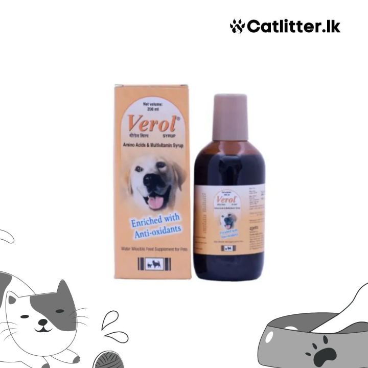Verol (Amino acid & Multivitamin syrup) (For Cats & Dogs)