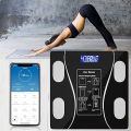 Healthcare Digital Bluetooth Weighing Scale bluc Smart Body BMI Analyzer Wireless Body Composition Scale with App support. 