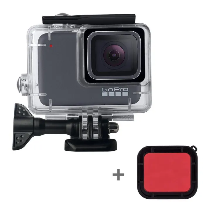Housing Case for GoPro Hero 7 Waterproof Case Diving Protective Housing Shell 45m with Bracket Accessories for Action Camera
