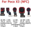 Rear Front Camera For Xiaomi Mi Poco X3 NFC Pro Backside Facing Frontal Selfie Back Camera Module Replacement Parts. 