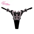 Muses Mall Lady Thong Elastic Butterflies Embroidery Adjustable Lady Thong. 
