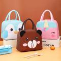 Food Handbag Oxford Storage Box Pouch For Students Tote Children Lunch Cartoon Lunch Bags Insulation. 