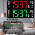 13 16 Inch Large Wall Clock Remote Control Memory Electronic Clock Dual Alarms Table Clock 10 Level Brightness LED Digital Clock. 