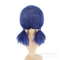Miracle Girl cosplay ladybug mask wig dark blue braid girl anime wig latex eye mask. 