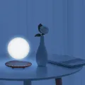 HXSJ Levitating Moon Lamp Floating Spinning Led 3D Moon Light 3 Colors Transformation Touchswitch Diameter 14Cm / 5.5Inch For Home Office Decoration Furnishing Articles Gift For Friends Students 100-240V. 