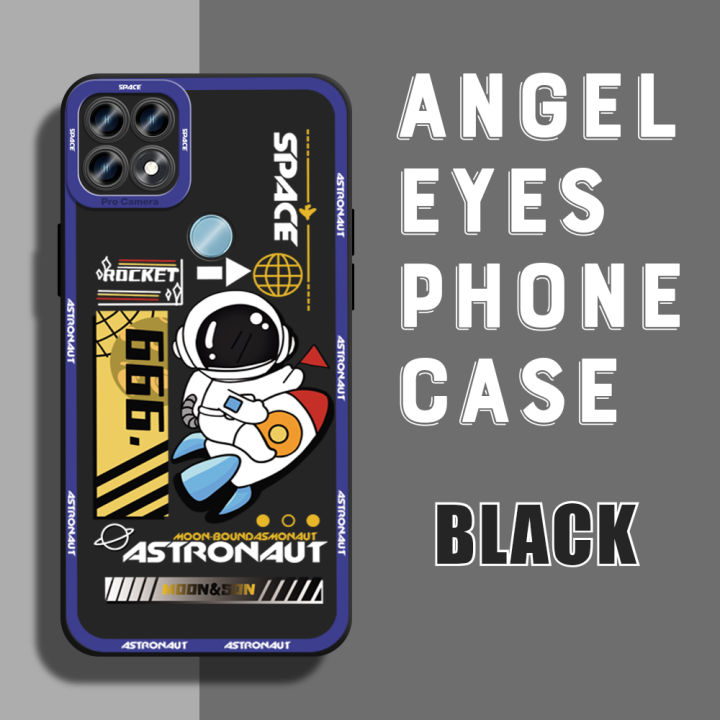 DEL for OPPO A15 / A15S Back Cover Astronaut Print Phone Case Soft Rubber Camera Protection Design Mobile Cover