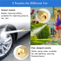 Hose Jet Jet Nozzle Power Washer for Garden 2-In-1 High Pressure Washer Tools with 2 Different Nozzles Quick Connectors. 