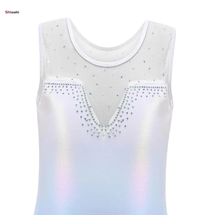 Girls%20Gymnastics%20Leotards%20Athletic%20Clothes%20Dance%20Leotards%20Tulle%20Splicing%20Sleeveless%20Ballet%206%20-%20Image%204